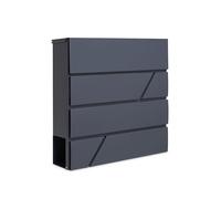 Assorted Collections Buzón de Pared con Soporte para periódicos, con Cerradura con 2 Llaves, diseño Moderno, fácil de Instalar, 37 x 10,5 x 37 cm (Gris)