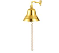 Assorted Collections Mango de Madera Tradicional Latón Campana | Campana de último Pedido con badajo de Metal | Ideal para Hotel, recepción, Cena, Biblioteca, Bar, Escuela | Sonidos clásicos