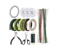 Assorted Floral Design Kit, 22 Gauge Paddle Wire for Creative Crafting Projects, Comprehensive Flower Arranging Accessories for Professionals and