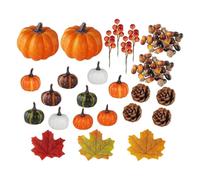 Assorted Small Artificial Pumpkins Mini Faux Gourds Craft Supplies Fall DEC
