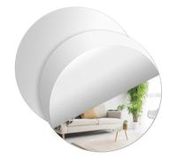 ASSRECT 2 Piezas Espejos Redondos Adhesivo Ø20 cm Azulejos de Espejo Acrílico Autoadhesivos Espejo Adhesivo Puerta Armario Decorativos Hogar Espejos Pegatina Pared para Salon Pasillo Comedor Baño