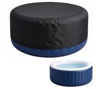 ASSRECT Cubierta para Jacuzzi Redonda 215 x 70 cm, 420D Oxford | Para Jacuzzi, Spa y Bañera de Hidromasaje Redondos, Ayuda a Mantenerlos Limpios en Exteriores
