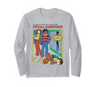 Assume The Fetal Position Sarcastic Retro Funny Adult Humor Manga Larga
