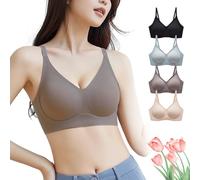 Assummit Bra, Womens No Underwire Seamless Bra, Powerful Push-up, Lifting Anti-Sagging Seamless Bras (A,XL)
