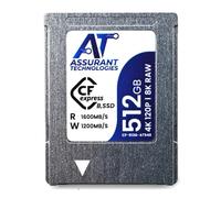 Assurant CF-512-AT540 - Tarjeta de memoria CFexpress tipo B de 512 GB 8K60p 4k120p RAW, foto de ráfaga de 20p, aluminio plateado