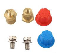 Assured - Juego de 2 terminales de batería para conexiones eléctricas (con tapa)