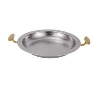 ASSYA Olla de mariscos de Acero Inoxidable con manijas Dobles para Sopa Poco Profunda, Pescado en escabeche, Rana Toro, Cangrejo y más sartén Antiadherente Engrosado,22cm
