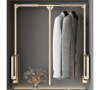 Asta appendiabiti estraibile - Asta appendiabiti sollevabile, Asta appendiabiti per mobile con ritorno morbido, Stendibiancheria regolabile in larghezza, Binario per guardarob（One Color-510-660mm）