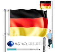 Asta de aluminio 630cm incl bandera de Alemania