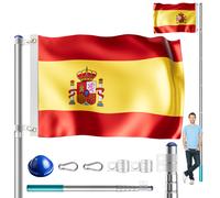 Asta de aluminio 630cm incl bandera de España