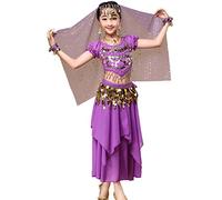 Astage Chica Vestido Danza Del Vientre India Halloween Carnaval Disfraces Púrpura S