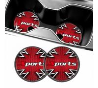 aStaoA Posavasos para Portavasos De Coche para BMW 5 Series 1972-2025 E12 E28 E34 E39 E60 F10 G30, Juego De 2 Alfombrillas De Gel 3D con Diseño De Fácil Extracción, Tapetes Antideslizantes De 7cm