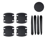 aStaoA Protector De Maneta De Puerta De Coche para Alfa Romeo Giulietta (Type 940 2010-2020), Textura De Fibra De Carbono Pegatina para Manija Incavo Y Borde, Película Exterior Antiarañazos,Black