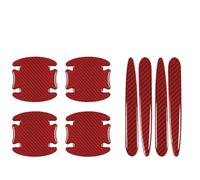 aStaoA Protector De Maneta De Puerta De Coche para Alfa Romeo Stelvio (Type 949 2016-2025 2026), Textura De Fibra De Carbono Pegatina para Manija Incavo Y Borde, Película Exterior Antiarañazos,Red