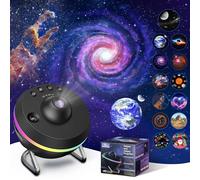Astarama Proyector Galaxia, 13 en 1 Proyector de Galaxias y Estrellas Real, 4K HD Proyector Planetario con Tira de luz, Meteoro Dinámico para Home Decoration (Negro)