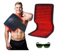 Astarexin Almohadilla de terapia de luz roja para cuerpo, 180 W LED roja e infrarroja con longitudes de onda de 660 nm y 850 nm para alivio del dolor muscular de cintura, espalda, hombros