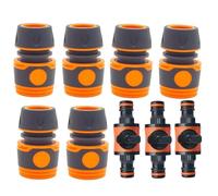 AstarFavor 9 piezas Conector de Manguera,Conexión de Manguera Jardín de 1/2 pulgadas Conector de Manguera Válvula Reguladora Premium Conector Rápido para Manguera de Jardín