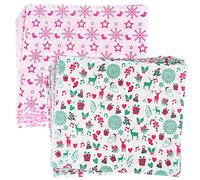 ASTARON 100 hojas de papel encerado navideño para envolver alimentos, papel encerado navideño para galletas de caramelo, papel para envolver sándwiches, alimentos fritos, papel impermeable a la grasa