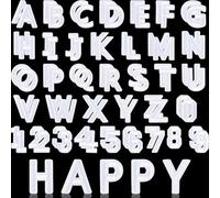 ASTARON 72 parches de letras y números para planchar, 3,81 cm, bordados A-Z y 0-9, de tela para ropa, calcetines, vaqueros, gorros y accesorios DIY. (Blanco)