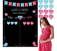 ASTARON Baby Gender Reveal Ideas Juego 72pcs Pegatinas Votación Niño o Niña Género Revelación Fiesta Suministros Género Revelación Decoraciones del Partido