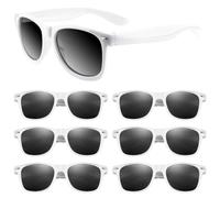 ASTARON Gafas de Sol a Granel, Paquete de 6 Gafas de Sol Blancas para Fiestas de Verano en la Piscina, Gran Regalo para la Piscina, Bolsa de Regalos para Cumpleaños