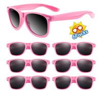 ASTARON Gafas de Sol a Granel, Paquete de 6 Gafas de Sol para Fiestas en la Playa de Verano, Fiesta de Boda en la Piscina, Gran Regalo para la Piscina, Fiesta de Cumpleaños(Rosa)