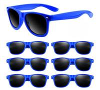 ASTARON Gafas de Sol a Granel, Paquete de 6 Gafas de Sol para Fiestas en la Playa de Verano, Fiesta de Boda en la Piscina, Gran Regalo para la Piscina, Fiesta de Cumpleaños (Azul)