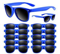 ASTARON Gafas de Sol de Neón a Granel, Paquete de 12 Gafas de Sol Favores de Fiesta para Fiestas de Bodas en la Playa de Verano, Suministros para Fiestas de Cumpleaños Bolsas de Regalos (Azul)