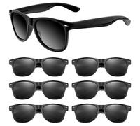 ASTARON Gafas de Sol Negras, Paquete de 6 Gafas de Sol, Favores de Fiesta para Fiestas de Bodas en la Piscina de Verano, Suministros para Fiestas de cumpleaños, Bolsas de Regalos