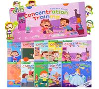 ASTARON Paquete de 10 libros de actividades con calcomanías para niños, viajes por carretera, coche, avión, actividades de viaje, juguetes educativos de aprendizaje sensorial, regalos de cumpleaños