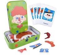 ASTARON Puzzle magnético Juego de Caja de Lata para niños, Actividades de Viaje para niños Juguetes educativos con 29 Puzzles magnéticos Que fomentan la imaginación y la concentración
