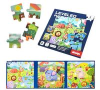 ASTARON Puzzle Magnético para Niños, Rompecabezas Temático de Animales de 12-16-20 Piezas, Juguetes de Viaje educativos Coche Avión Actividades Regalos de cumpleaños para niños