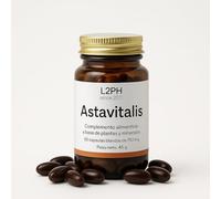 ASTAVITALIS - Complemento Alimenticio Antioxidante Celular para mejorar Piel, Articulaciones y Memoria (60 Cápsulas) Complemento Nutricional Con Astaxantina, Glutatión y Té Verde