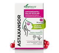 Astaxansor astaxantina, 30 perlas, Soria Natural | Luteína y zeaxantina - Zinc y selenio - Vitamina E - Salud visual - Acción antioxidante