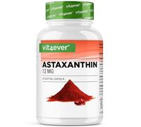 Astaxantina 12 mg Depot - 60 cápsulas de gelatina blanda (suministro para 4 meses) - De microalgas Haematococcus Pluvialis puras - Biodisponibilidad optimizada con vitamina E y aceite de oliva
