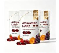 Astaxantina 24 mg y luteína 40 mg - Respaldo ocular y antioxidante | Mezcla de 14 ingredientes con Zeaxantina, Licopeno y Semilla de Uva. Apoya la claridad visual y la comodidad diaria