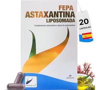 Astaxantina Liposomada FEPA - Apoyo Antioxidante, Apoyo Celular y Bienestar General - Complemento Alimenticio de Uso Diario - Axtansantina de Origen Natural - 20 Cápsulas - Fepadiet