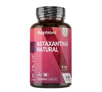 Astaxantina Natural 8 mg - 240 Cápsulas Veganas de Astaxantina Procedente de la Oleorresina del Alga Haematococcus Pluvialis, Para 8 Meses, Sin OGM y Sin Gluten