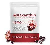 Astaxantina Natural Pura 12mg, Fórmula de Alta Absorción, 120 PCS Astaxanthin