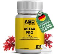 AstaxPro - Astaxantina Natural Altamente Dosificada para la Protección Celular y la Longevidad | Astaxantina 12mg | 180 Cápsulas | Antioxidantes Orgánicos para la Piel y Protección Solar