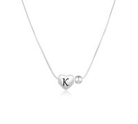 Astellea Collar de Iniciales en Plata S925-Joyería con Letras de Amor A-Z-Cadena Ajustable Estilo Serpiente,Regalo Ideal para Amigas Hermanas Novias Madres Cumpleaños Navidad (K)
