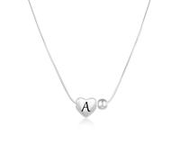 Astellea Collar de Iniciales en Plata S925-Joyería con Letras de Amor A-Z-Cadena Ajustable Estilo Serpiente,Regalo Ideal para Amigas Hermanas Novias Madres Cumpleaños Navidad (A)