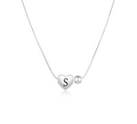 Astellea Collar de Iniciales en Plata S925-Joyería con Letras de Amor A-Z-Cadena Ajustable Estilo Serpiente,Regalo Ideal para Amigas Hermanas Novias Madres Cumpleaños Navidad (S)