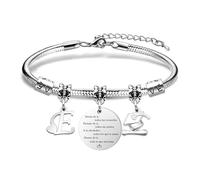 Astellea Pulsera con Iniciales Inspiradoras para la Graduación Regalo de Graduación Pulsera Niñas y Mujeres, Ideal para Celebrar a Amigas Hermanas Hijas Compañeras y Estudiantes (E)