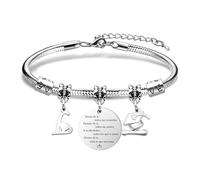 Astellea Pulsera con Iniciales Inspiradoras para la Graduación Regalo de Graduación Pulsera Niñas y Mujeres, Ideal para Celebrar a Amigas Hermanas Hijas Compañeras y Estudiantes (L)