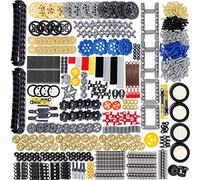 ASTEM Technic Parts 826Pcs Últimos diferenciales Ruedas Cadena Eslabón Conector Juntas Pista Tanque Rueda Amortiguador Ruedas Conectores Construcción Cadena Eslabón Pernos Amortiguador