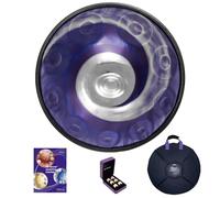 ASTEMAN D-Menor, 22 pulgadas, con 10 notas, incluye mochila, curso, picks de dedos, soporte, paño de limpieza y dos baquetas. (púrpura, 432 hz)