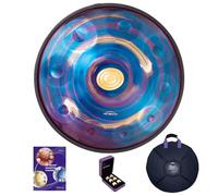 ASTEMAN D-Menor, 22 pulgadas, con 10 notas, incluye mochila, curso, picos de dedos, soporte, paño de limpieza y dos baquetas. (Blue-Purple, 432hz)