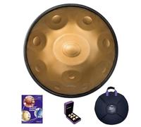 ASTEMAN D-Menor, 22 pulgadas, con 10 notas, incluye mochila, curso, picos de dedos, soporte, paño de limpieza y dos baquetas. (dorado, 440 hz)