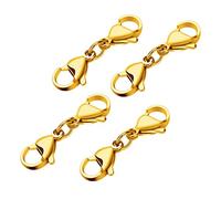 ASTER 4 cierres dobles de langosta mini cierres de pulsera, gancho de repuesto, cierre de mosquetón de metal para hacer joyas, pulseras, manualidades